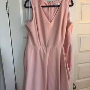 Calvin Klein Pink Sleeveless V-Neck A-Line Mini Dress
